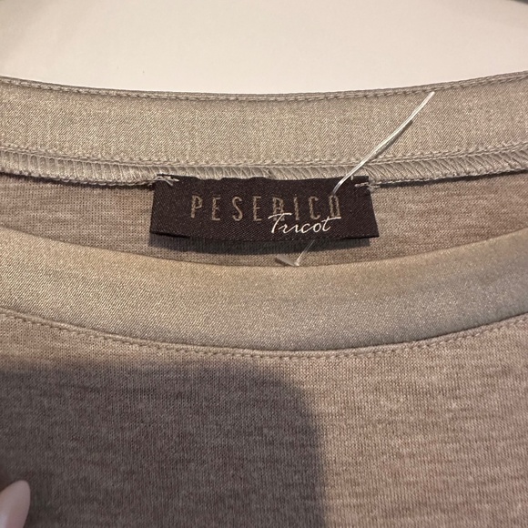 Peserico Trico Taupe Silk top size 38 made in Italy - Picture 5 of 7
